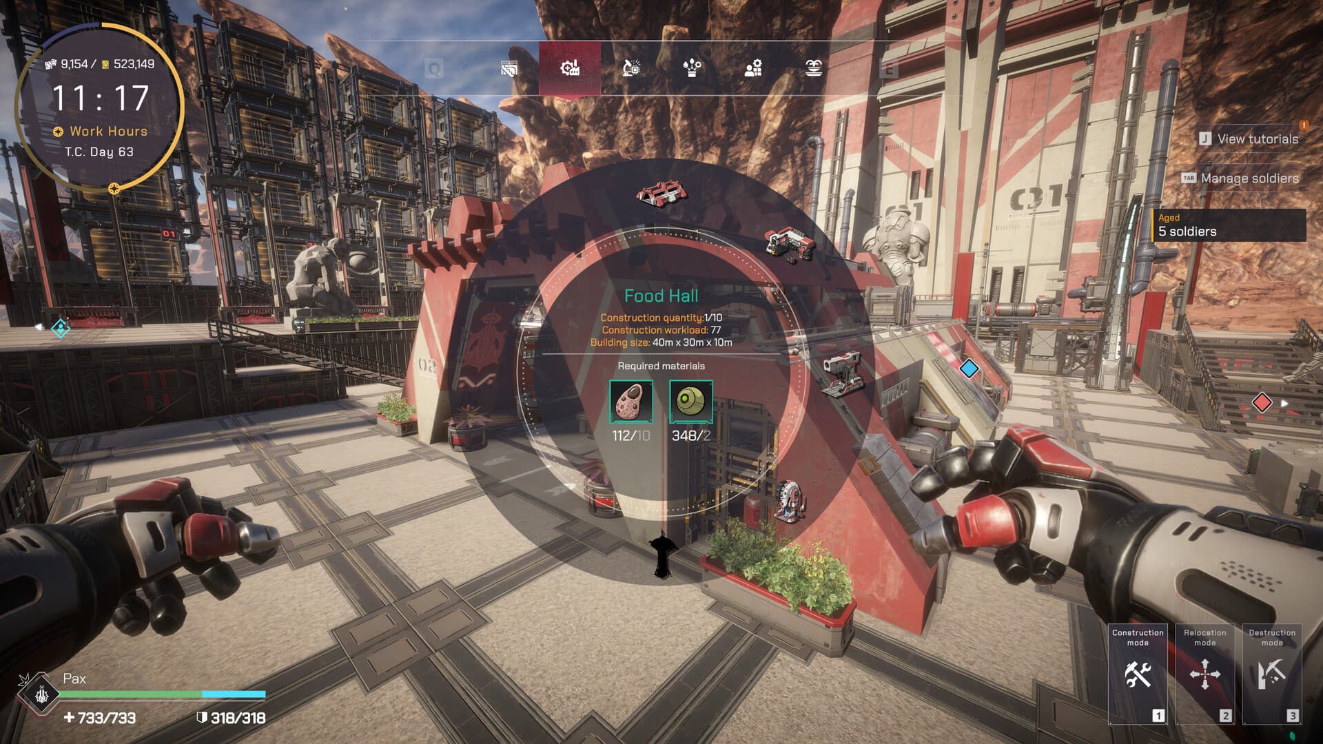 The capture interface aimed at an enemy in Pax Autocratica